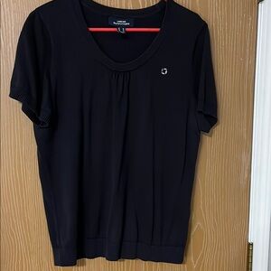 Chase bank Lands End Navy Short Sleeve round Neck Sweater